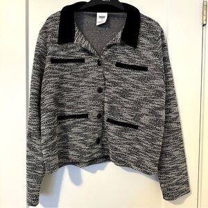 Smash + Tess Jamie Cardigan Black White Blazer Size Large Women’s